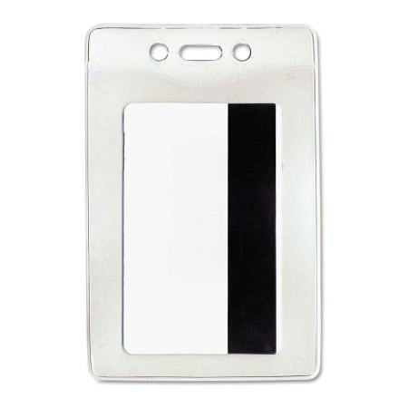 Advantus Advantus  Security ID Badge Holder, Vertical, 4-1/4" x 3-3/8", Clear, 50/Box 75419